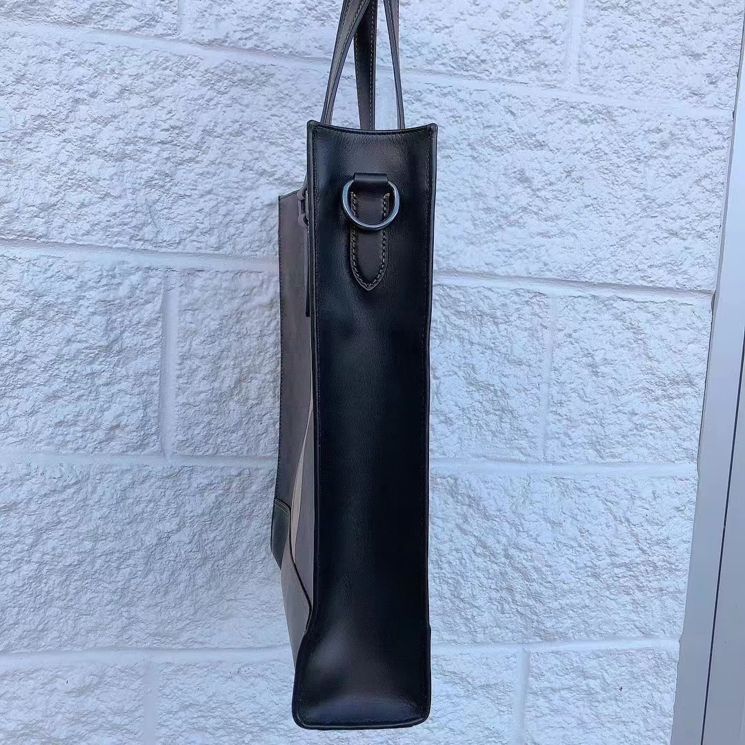 Coach 6707 Graham Structured Tote In Blocked Signature Canvas In Gunmetal/Mahogany Multi Coach 6707 Graham Structured Tote In Blocked Signature Canvas In Gunmetal/Mahogany Multi